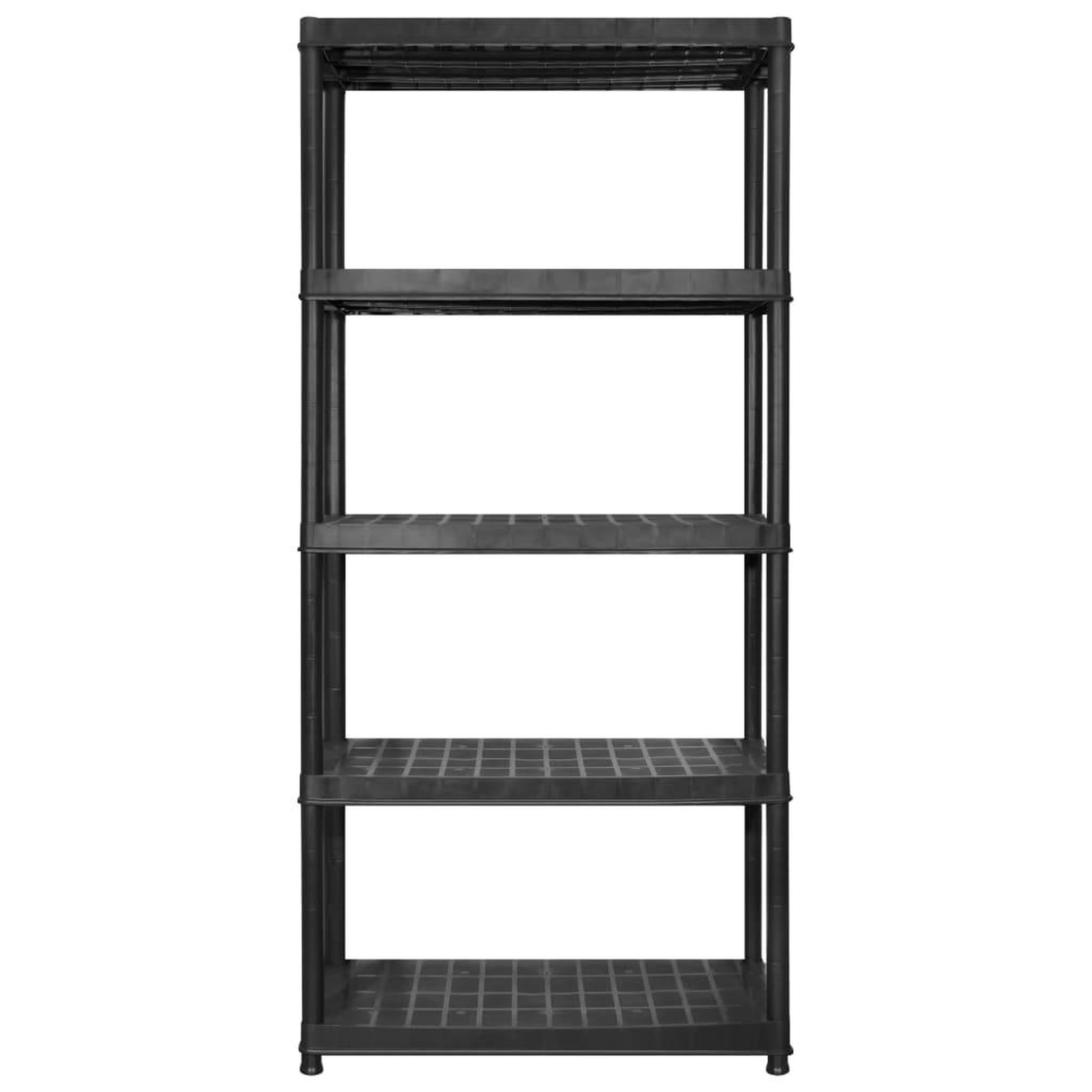 Voir la diapositive 3 : VIDAXL Etagere de rangement a 5 niveaux Noir 340x40x185 cm Plastique