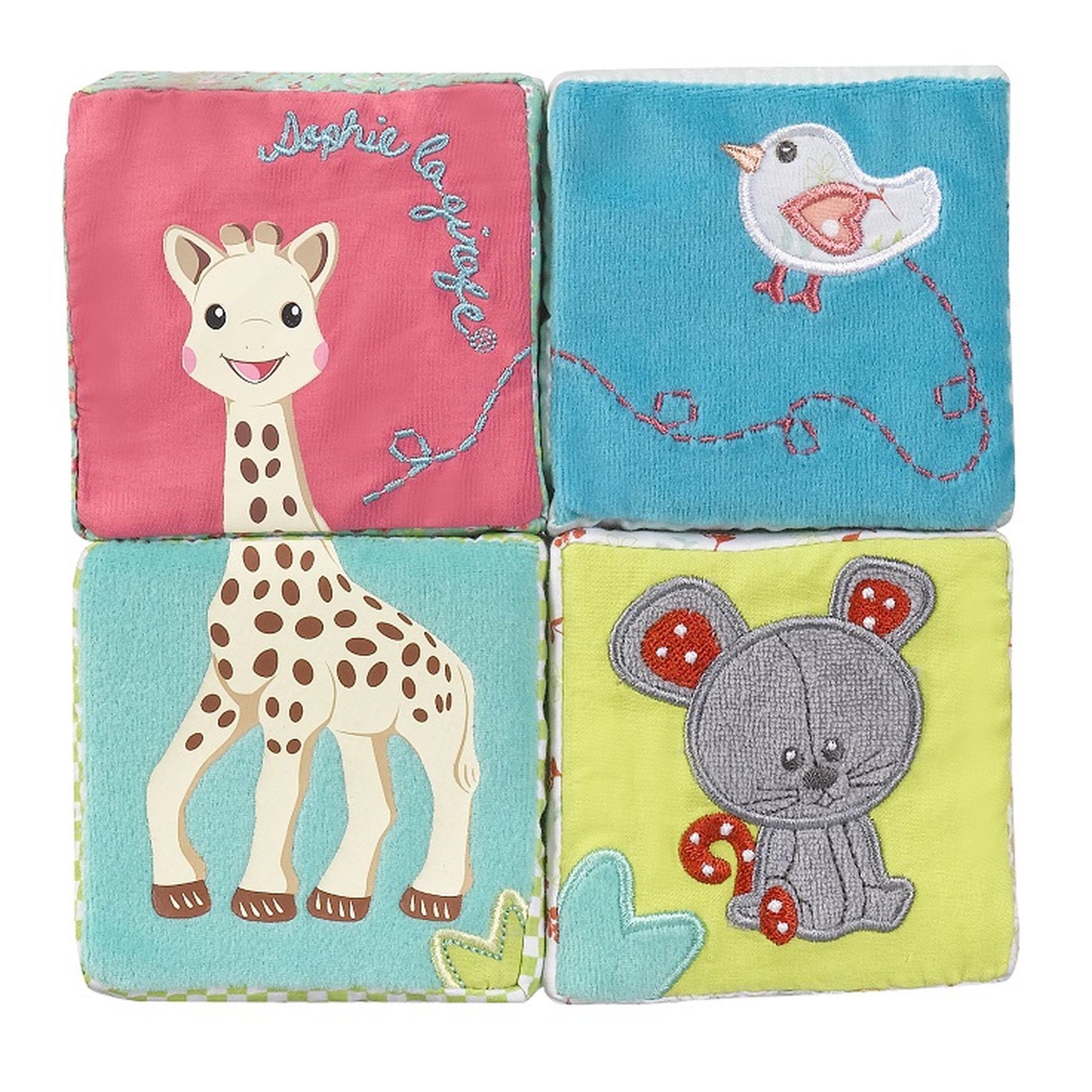 Voir la diapositive 1 : VULLI Cubes d'éveil Sophie la Girafe 