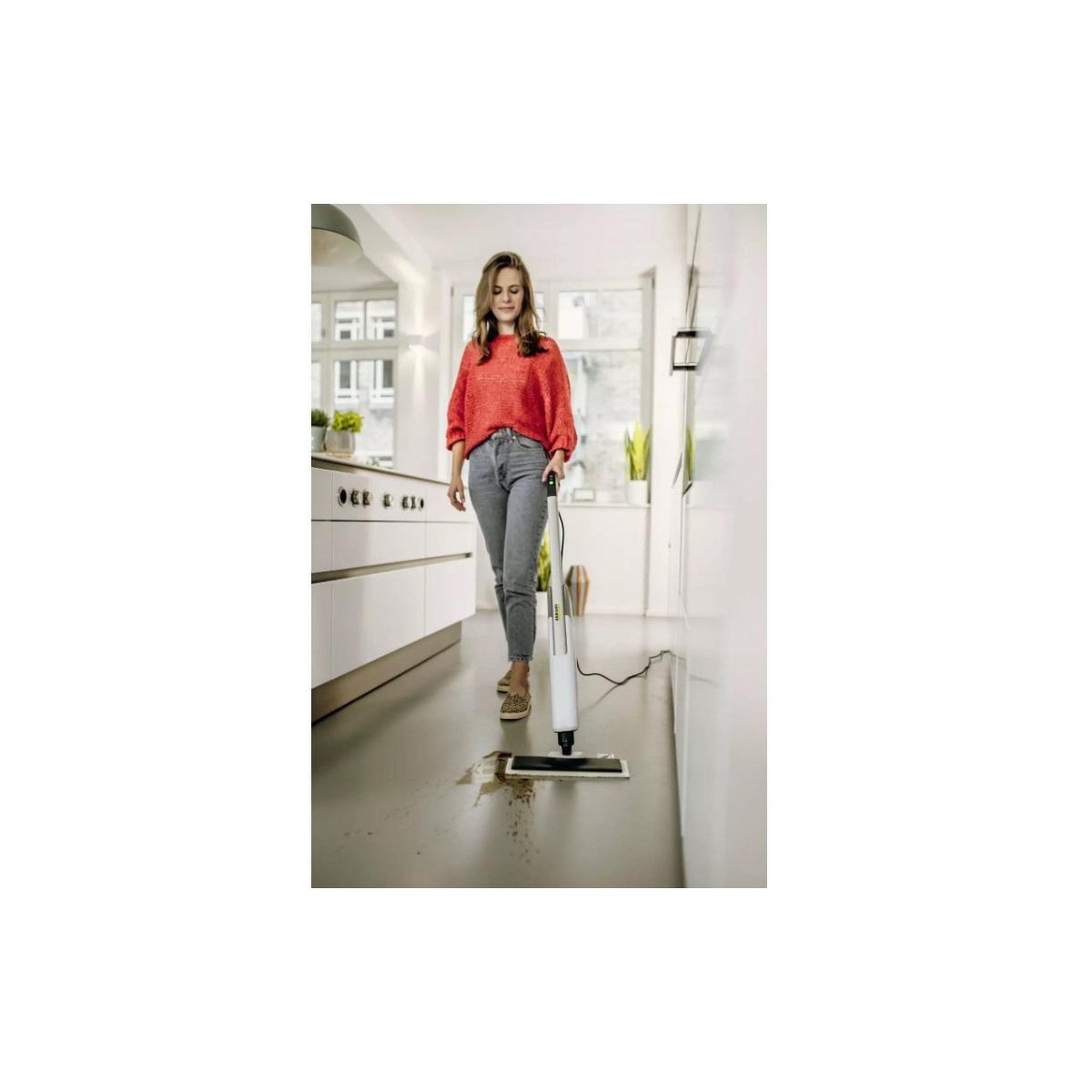 Voir la diapositive 2 : KARCHER Nettoyeur balai vapeur 1600w blanc - sc2uprighteasyfixblanc