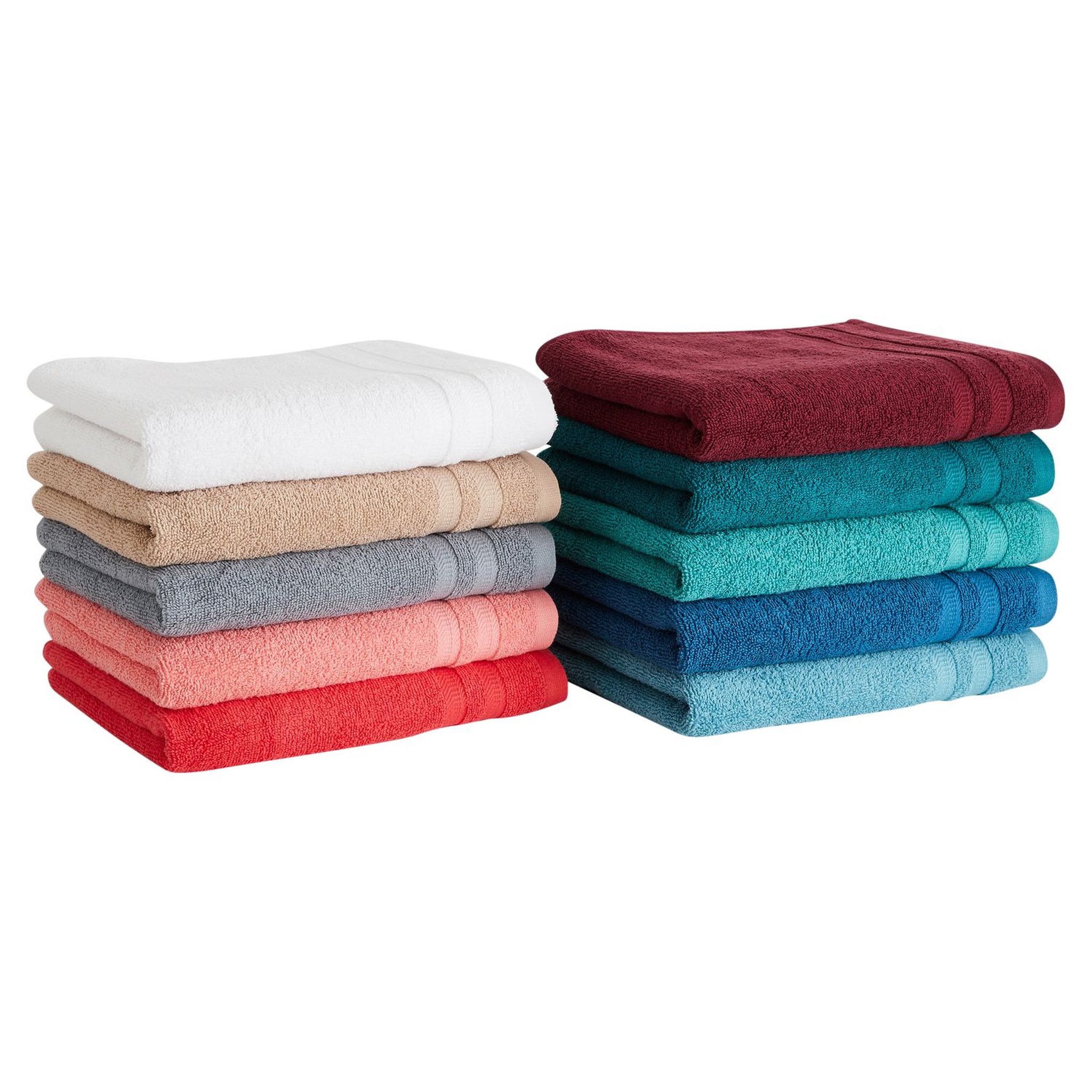Voir la diapositive 1 : ACTUEL Maxi drap de bain uni en coton 450 g/m²