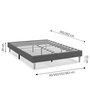 Voir la diapositive 5 : VS VENTA-STOCK Sommier tapissier Aura 160x200 cm Gris Foncé, Hauteur 30 cm