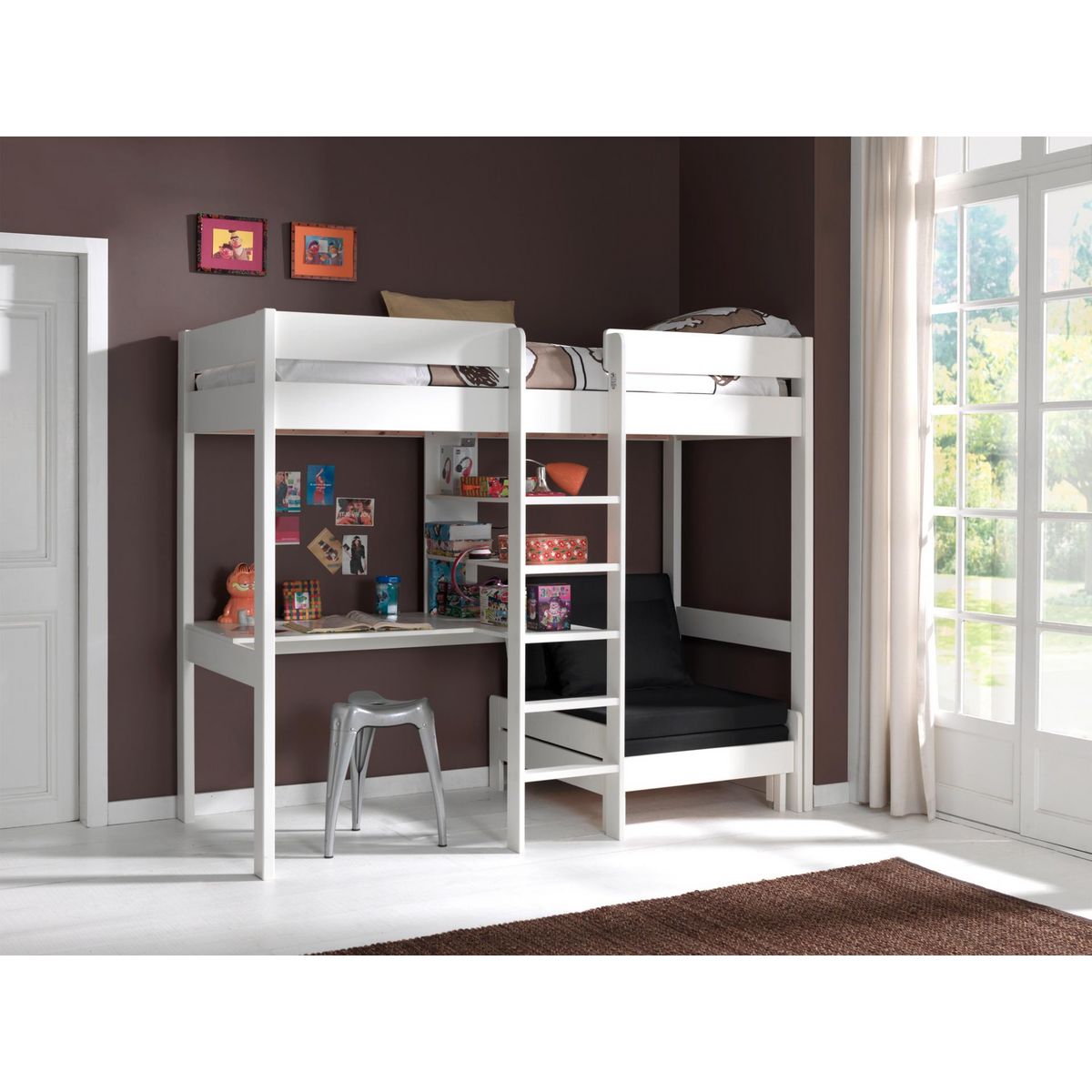 Lit mezzanine+ banquette transformable WOODY