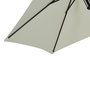 Voir la diapositive 4 : OUTSUNNY Parasol inclinable octogonal  Ø 2,65 x 2,35H m métal époxy noir polyester haute densité 180 g/m² gris clair