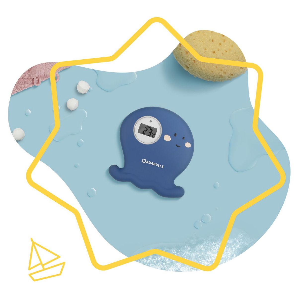 BADABULLE Thermomètre de bain digital