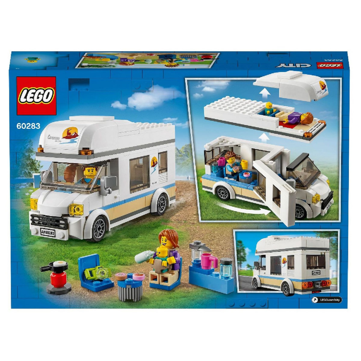 LEGO City 60283 - Great Vehicles Le Camping-Car de Vacances, Jouet de Construction pour Enfants dès 5 ans avec Minifigures Garçon et Fille