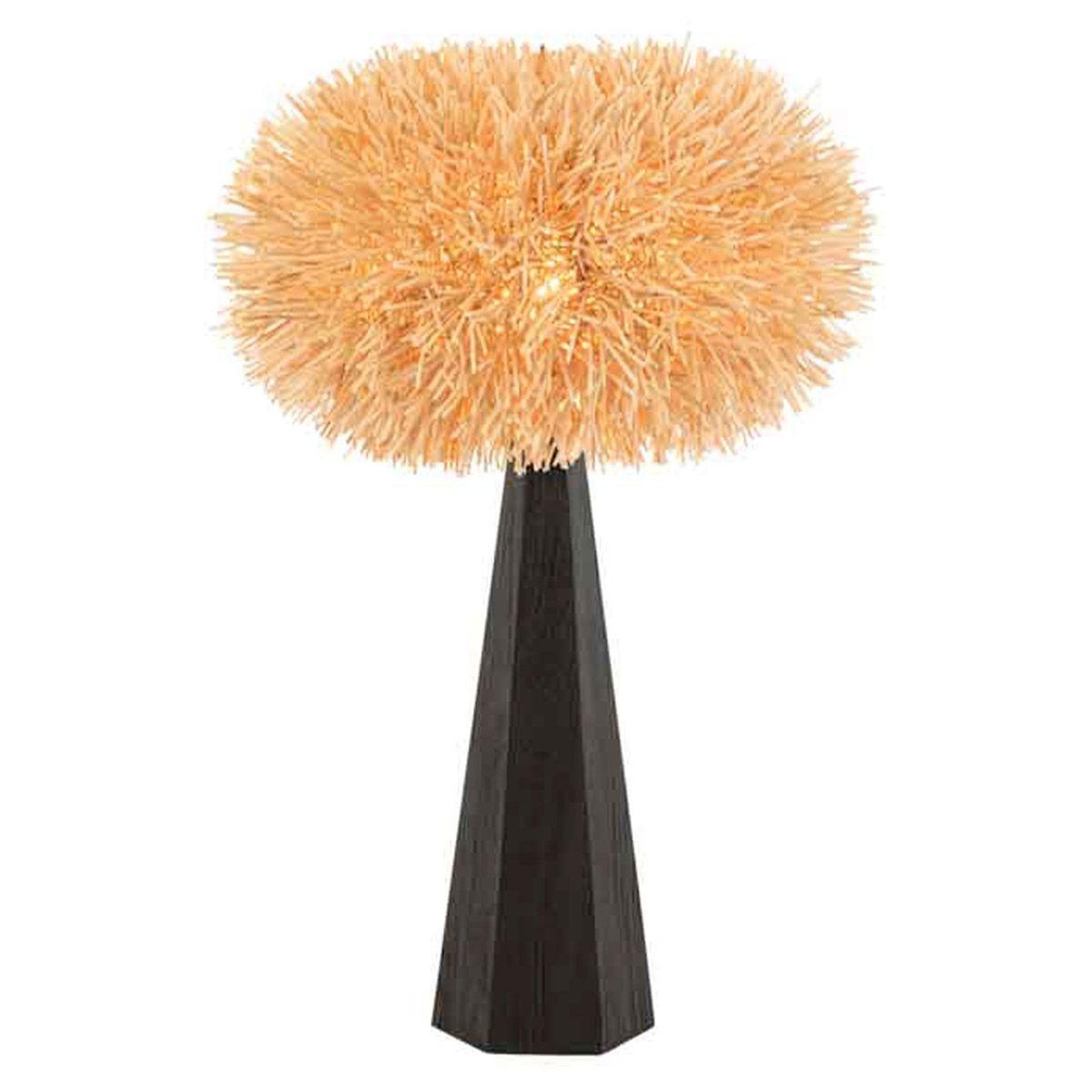 Voir la diapositive 2 : J-LINE Lampe à Poser sur Pied  Octogonal  70cm Noir