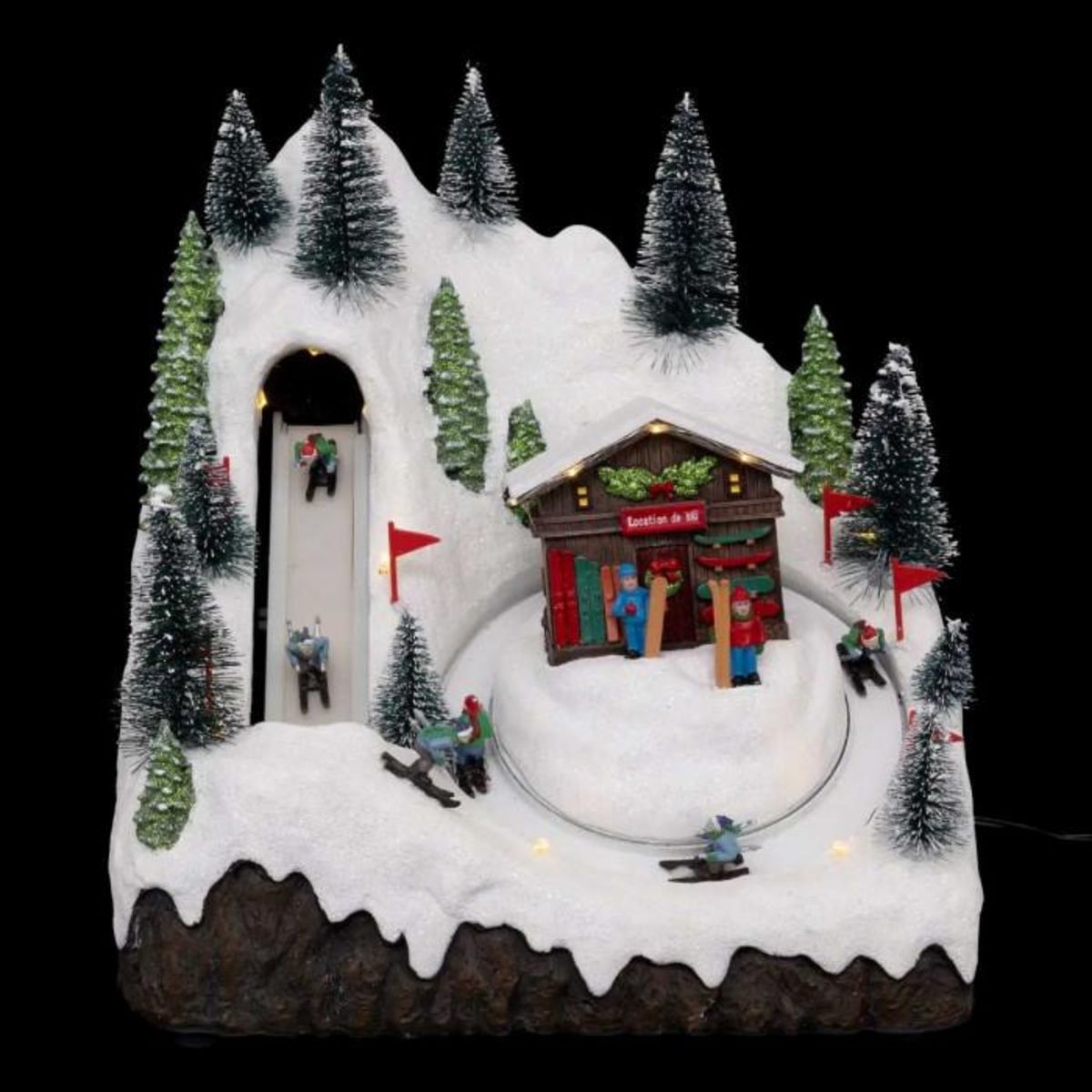 FEERIC LIGHT & CHRISTMAS Village de Noël  Location Ski  28cm Multicolore