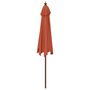 Voir la diapositive 5 : VIDAXL Parasol de jardin avec mat en bois terre cuite 299x240 cm