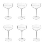 SECRET DE GOURMET Lot de 6 Coupes à Champagne  Nora  30cl Transparent