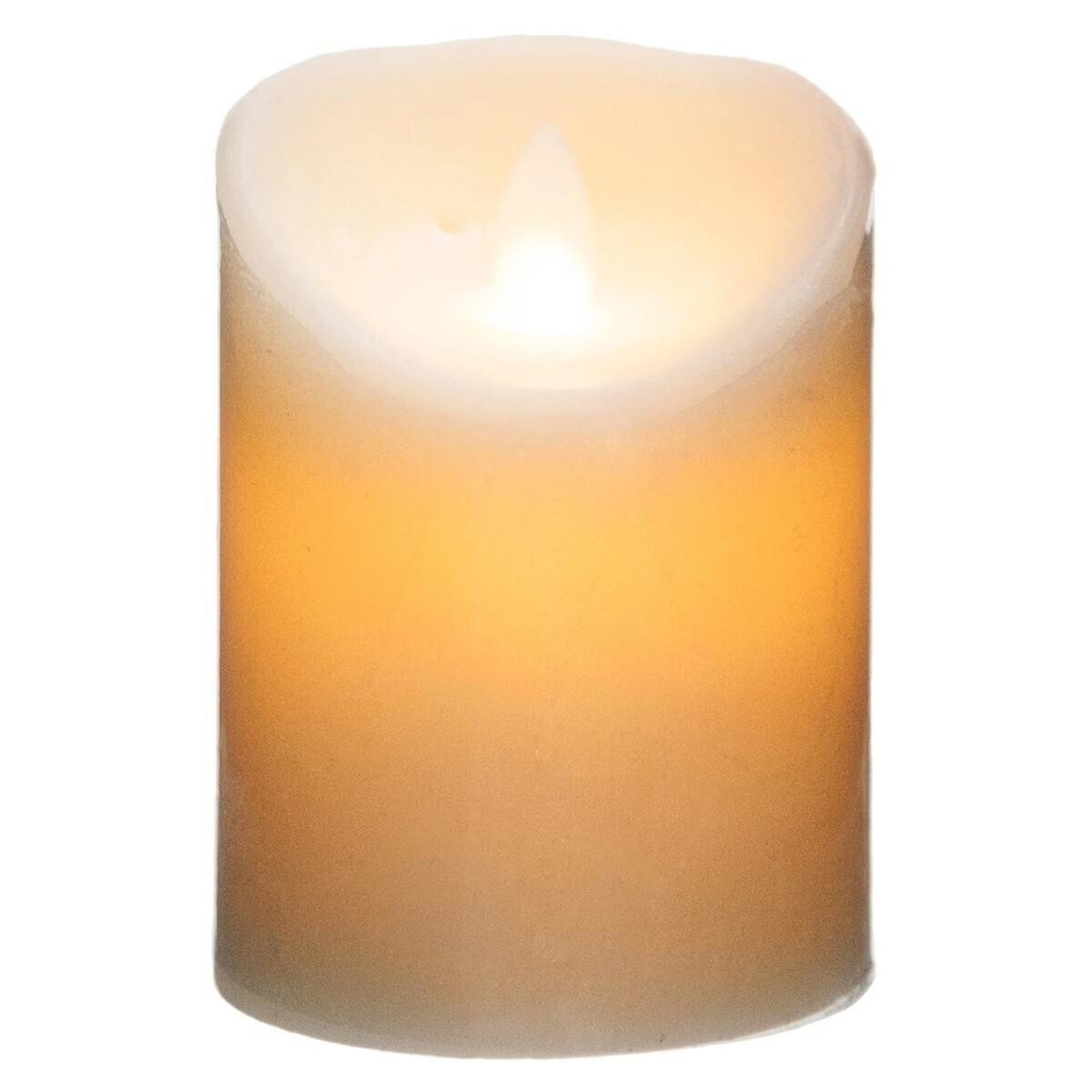 Voir la diapositive 2 : COMPTOIR DE LA BOUGIE Bougie Led Flamme Vacillante  Vela  370g Blanc