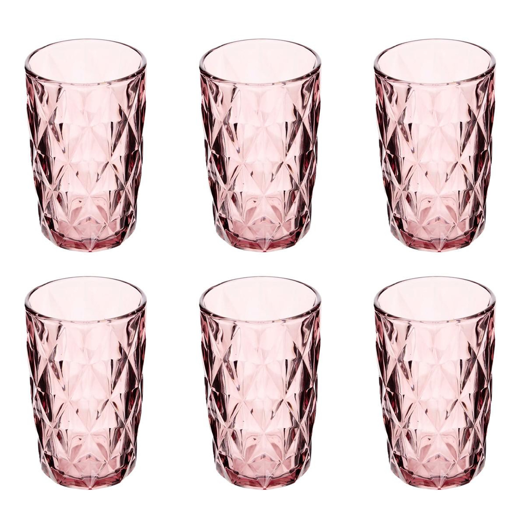 SECRET DE GOURMET Lot de 6 Gobelets Hauts  Lea  40cl Rose