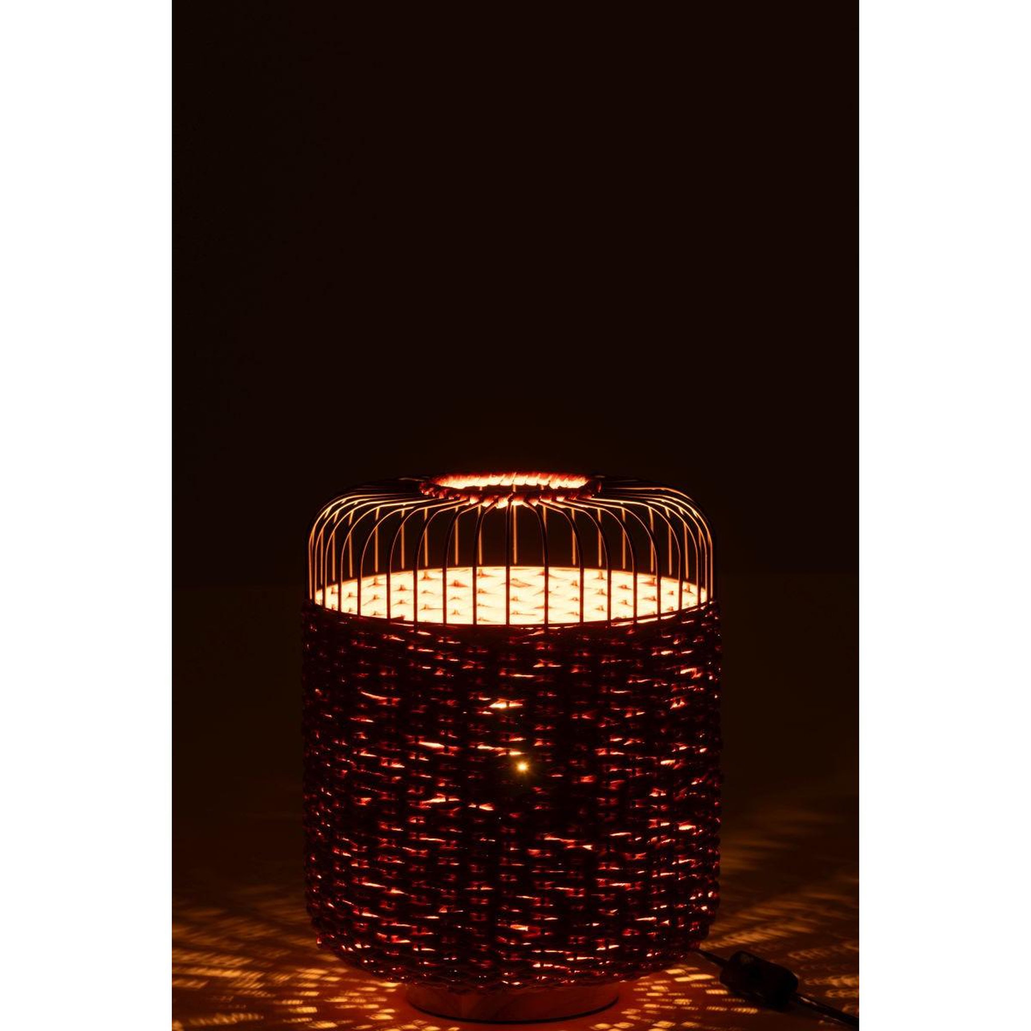 Voir la diapositive 3 : J-LINE Lampe à poser en métal  eldon  34cm orange