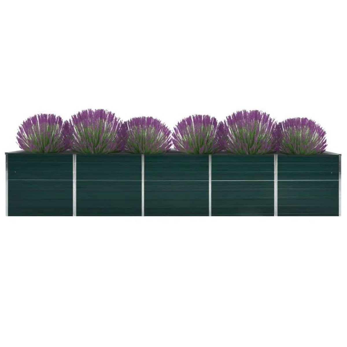 VIDAXL Lit sureleve de jardin Acier galvanise 400x80x77 cm Vert