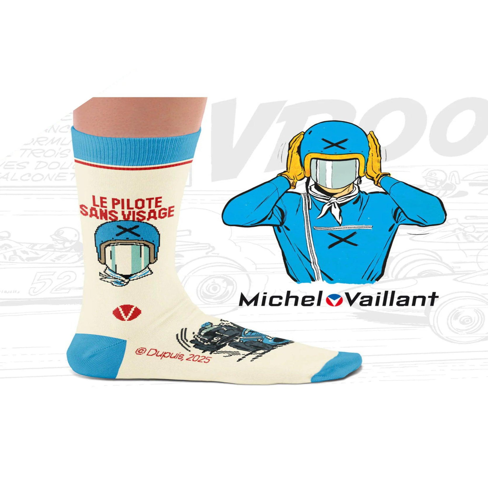 Voir la diapositive 2 : SOCK AFFAIRS Chaussettes michel vaillant, le pilote sans visage