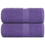 Voir la diapositive 1 : VIDAXL Serviettes de visage 2 pcs violet 30x30 cm 360 g m² 100% coton