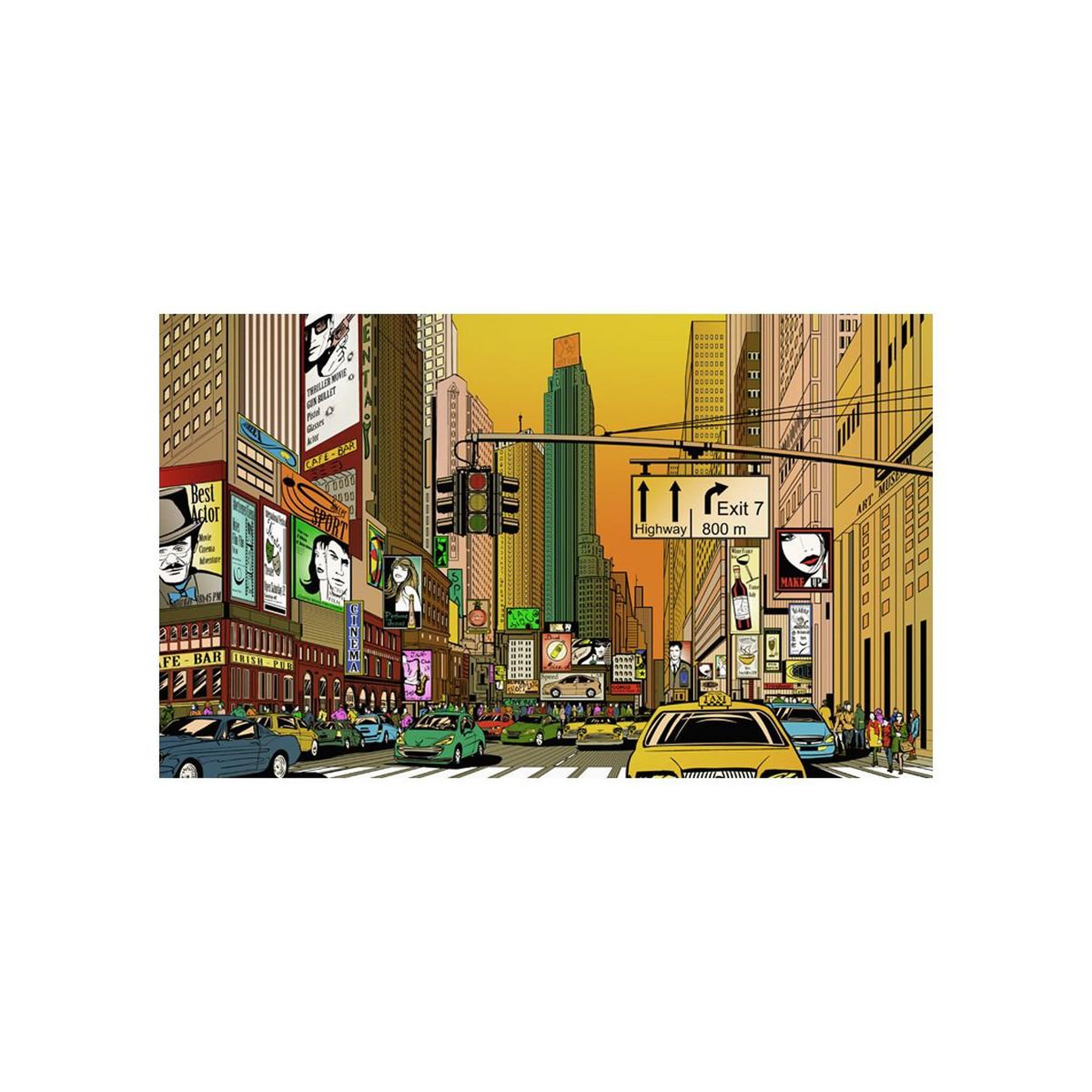 Voir la diapositive 2 : Paris Prix Papier peint  ville animée ny ii  270x450cm