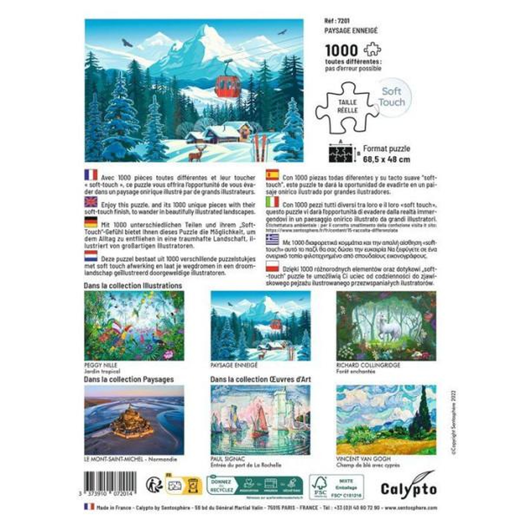 Voir la diapositive 4 : Sentosphere Puzzle 1000 pieces Calypto - paysage enneige -