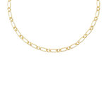 L'ATELIER D'AZUR Collier / Chaîne Or Jaune Maille Figaro Alternée 1+1 - 50cm