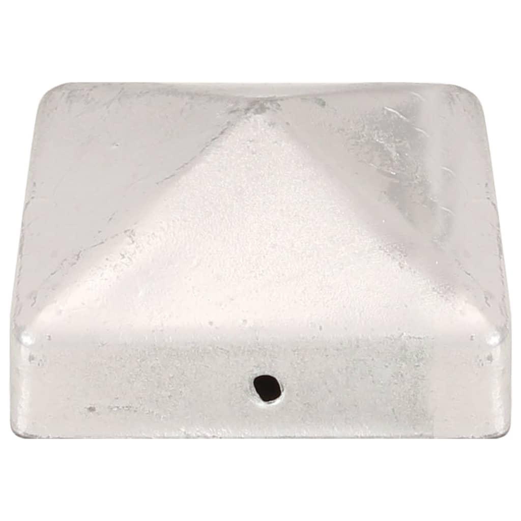 Voir la diapositive 4 : VIDAXL Bouchons de poteau de cloture 6 pcs Metal galvanise 71x71 mm