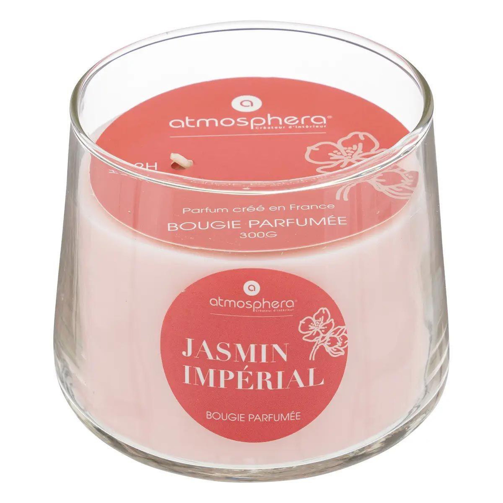 Voir la diapositive 2 : ATMOSPHERA Bougie parfumée en verre  izor  300g jasmin