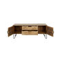 Voir la diapositive 6 : LISA DESIGN Mumbai - meuble tv - en bois massif de manguier - 135 cm