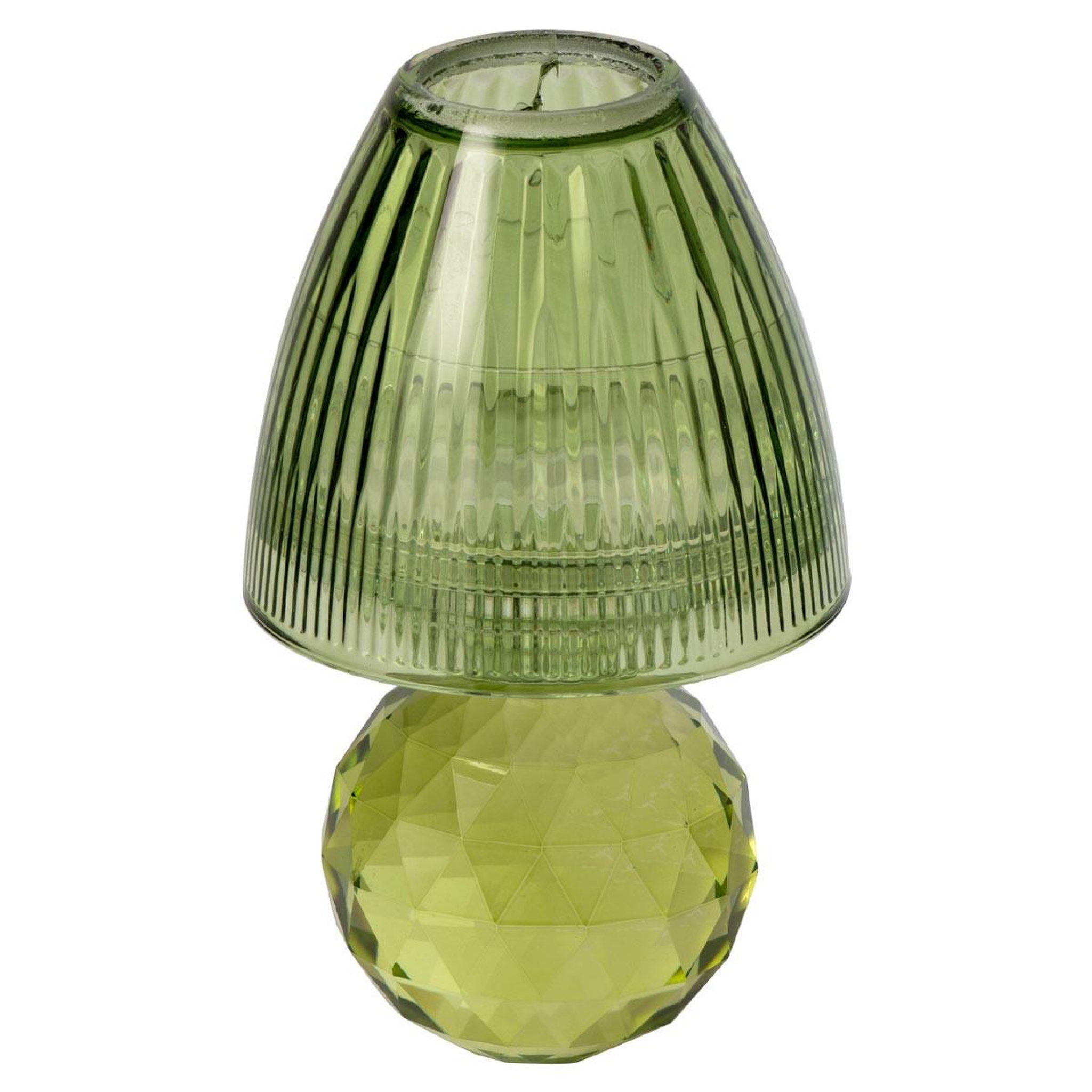 J-LINE Photophore design en cristal  célian  18cm vert