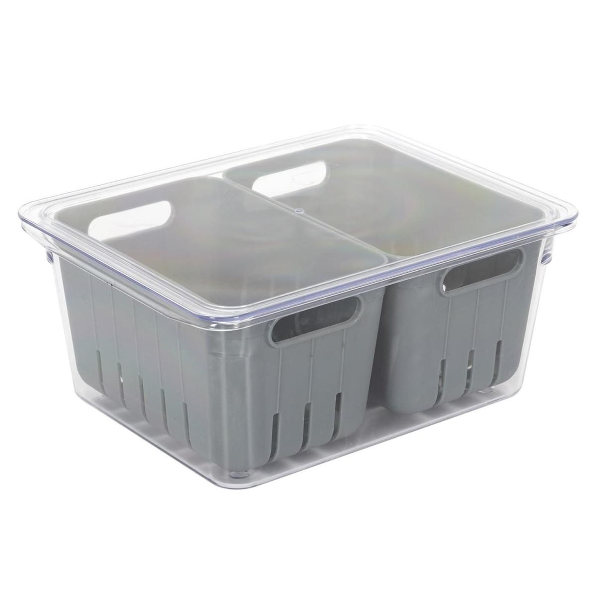 Voir la diapositive 2 : COOK CONCEPT Boîte de Conservation  2 Boîtes  22cm Gris