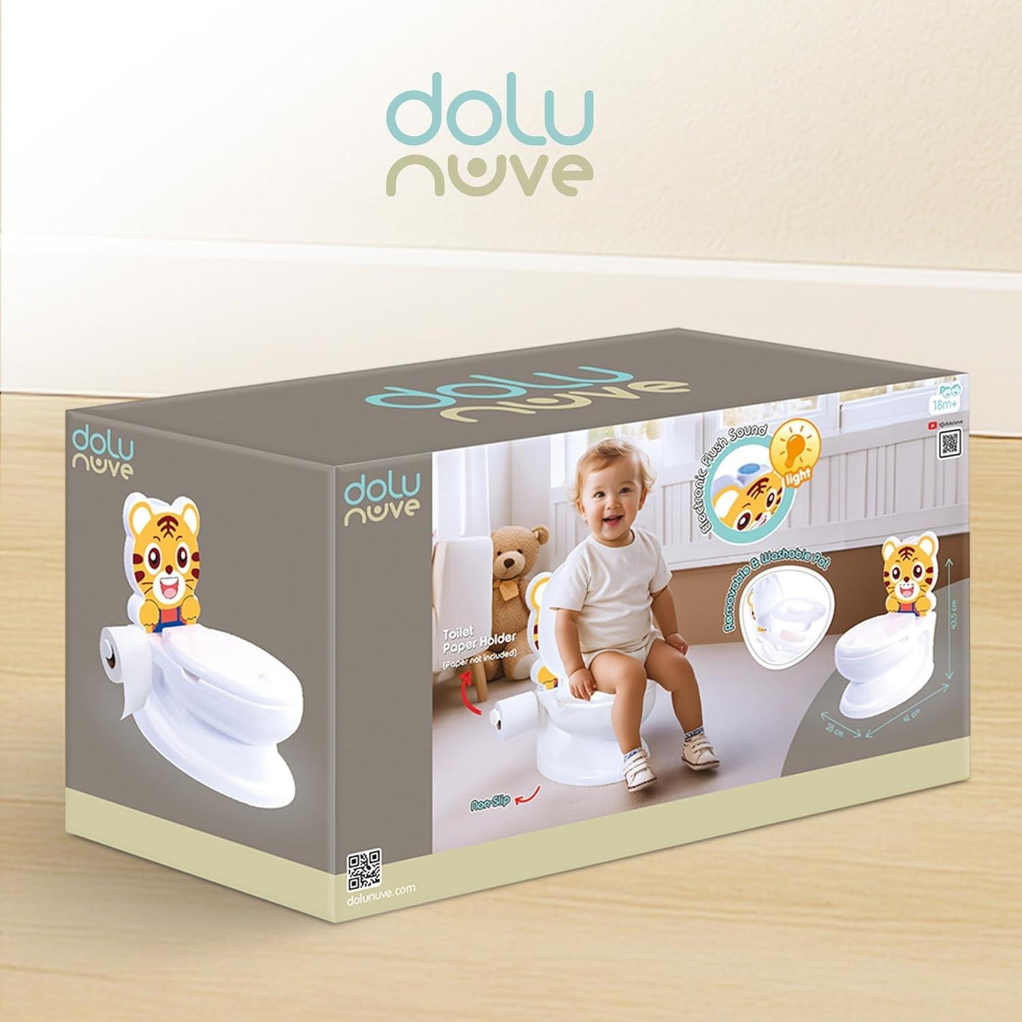 Voir la diapositive 3 : DOLU Pot d'apprentissage pour enfants - Potty Tiger