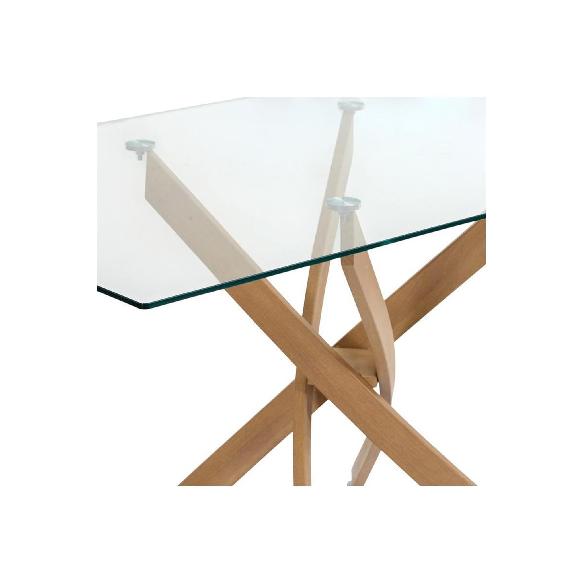 Voir la diapositive 3 : The Home Deco Factory Table à manger en verre  heritage  140cm transparent
