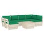 Voir la diapositive 2 : VIDAXL Salon de jardin palette 7 pcs avec coussins bois d'epicea