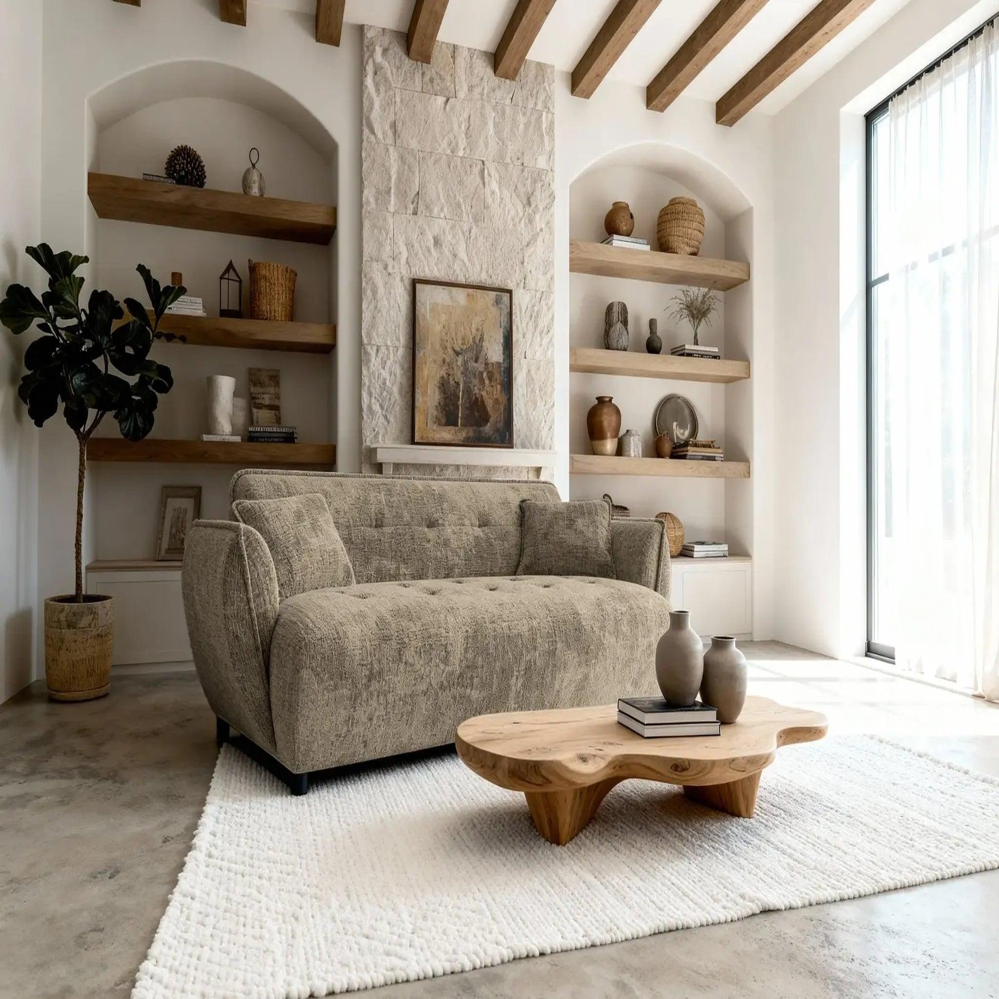 Voir la diapositive 4 : CASANOVA PARIS Mona - canapé droit tissu chenille 3 places