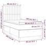 Voir la diapositive 6 : VIDAXL Sommier a lattes de lit avec matelas Gris fonce 80x200 cm Tissu