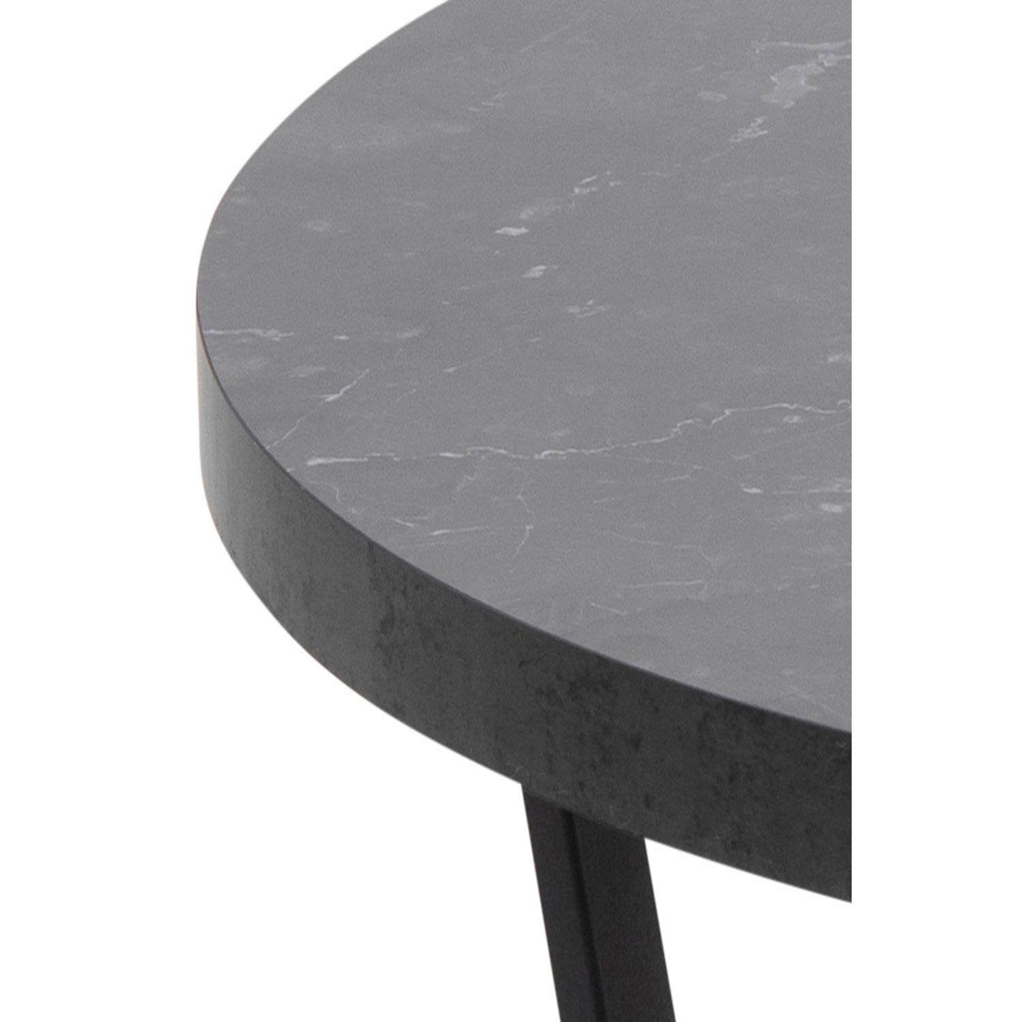 Voir la diapositive 3 : CONCEPT USINE Table basse ronde effet marbre noir harlem