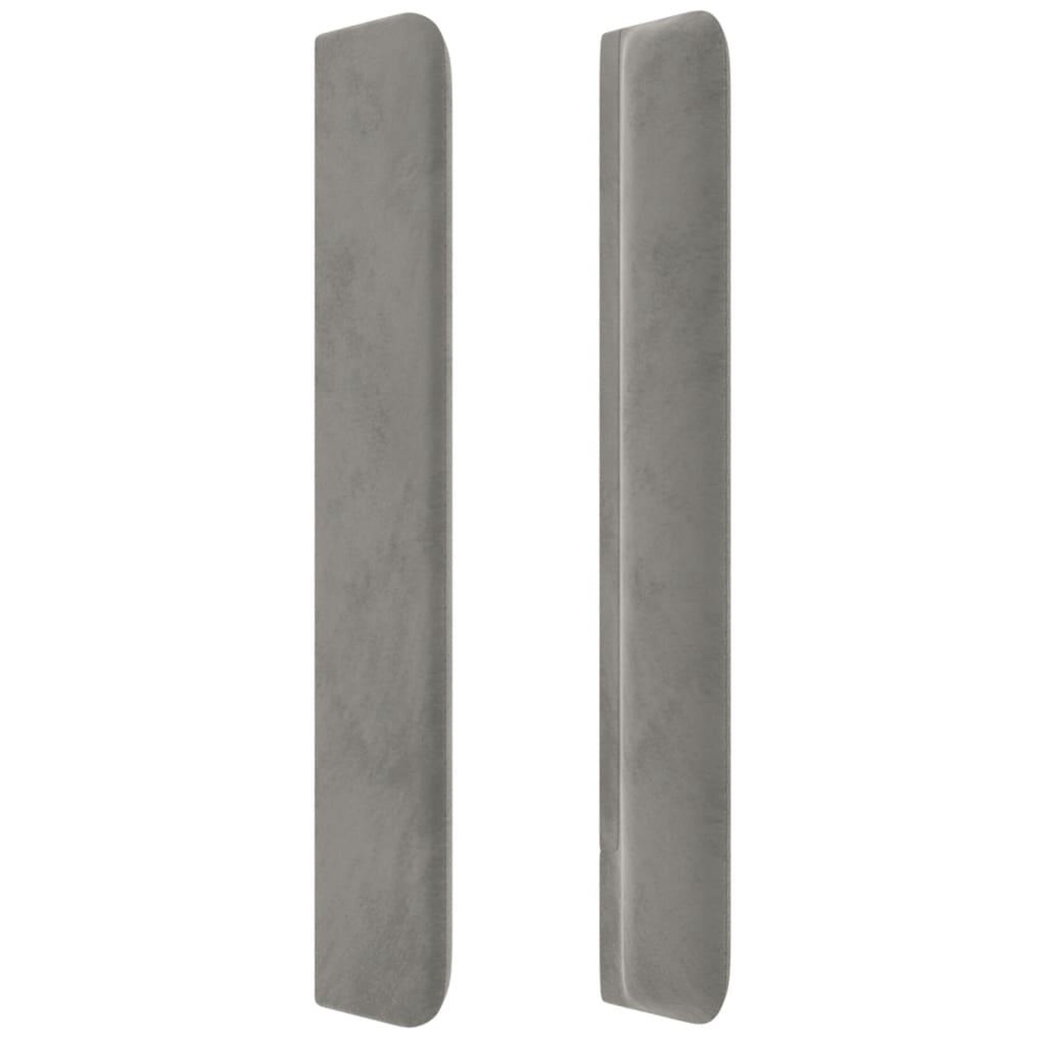 Voir la diapositive 4 : VIDAXL Tete de lit avec oreilles Gris clair 83x16x118/128 cm Velours