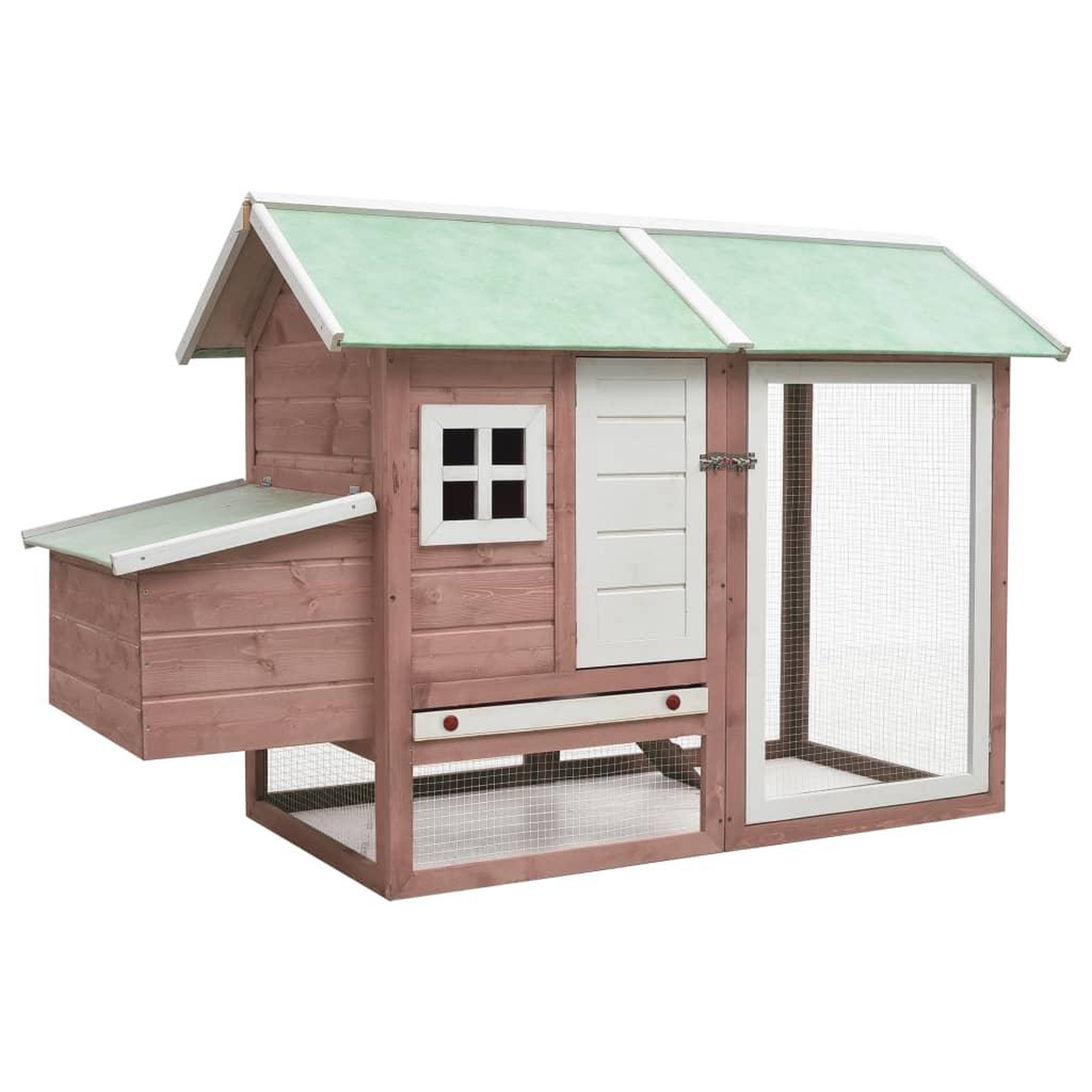 Voir la diapositive 1 : VIDAXL Poulailler Moka 170x81x110 cm Bois de pin massif et sapin