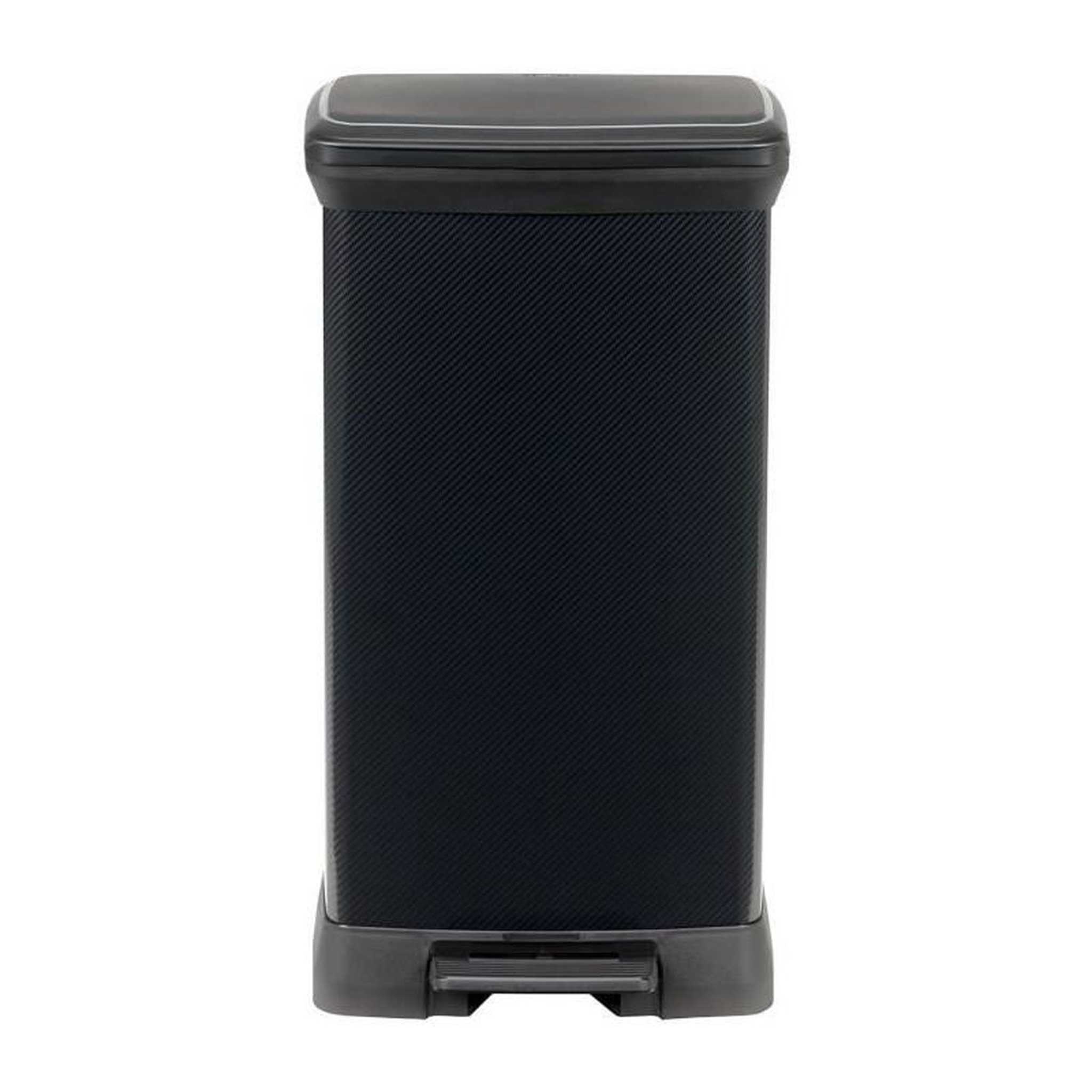 CURVER CURVER Decobin Poubelle a pédale rectangulaire - 50 L - Noir carbone