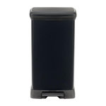 CURVER CURVER Decobin Poubelle a pédale rectangulaire - 50 L - Noir carbone
