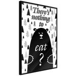 Paris Prix Affiche Murale Encadrée  Hungy Bear. Coloris disponibles : Noir, Jaune