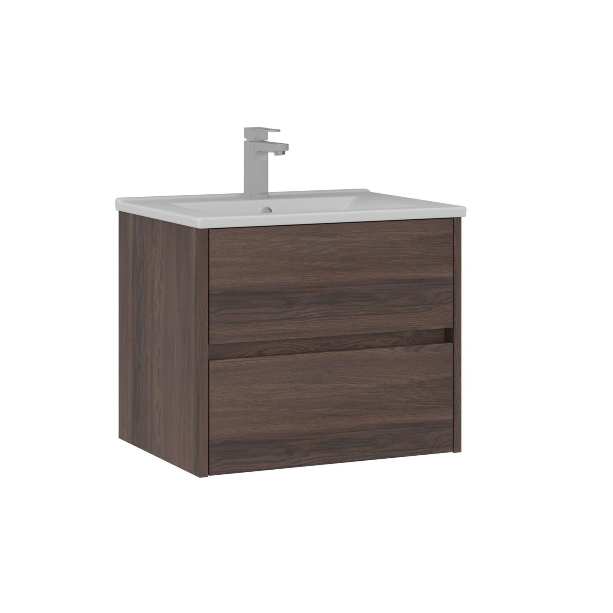 Habitat et Jardin Meuble Vasque  Side 65 v2  - 65 x 45 x 52 cm - Dark Walnut
