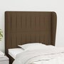 Voir la diapositive 1 : VIDAXL Tete de lit avec oreilles Marron fonce 103x23x118/128 cm Tissu