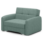 BEST MOBILIER Michelle - fauteuil convertible avec coffre en velours. Coloris disponibles : Bleu