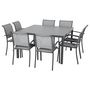 Voir la diapositive 3 : HESPERIDE Table de jardin carrée Piazza 8 places Graphite - Hespéride