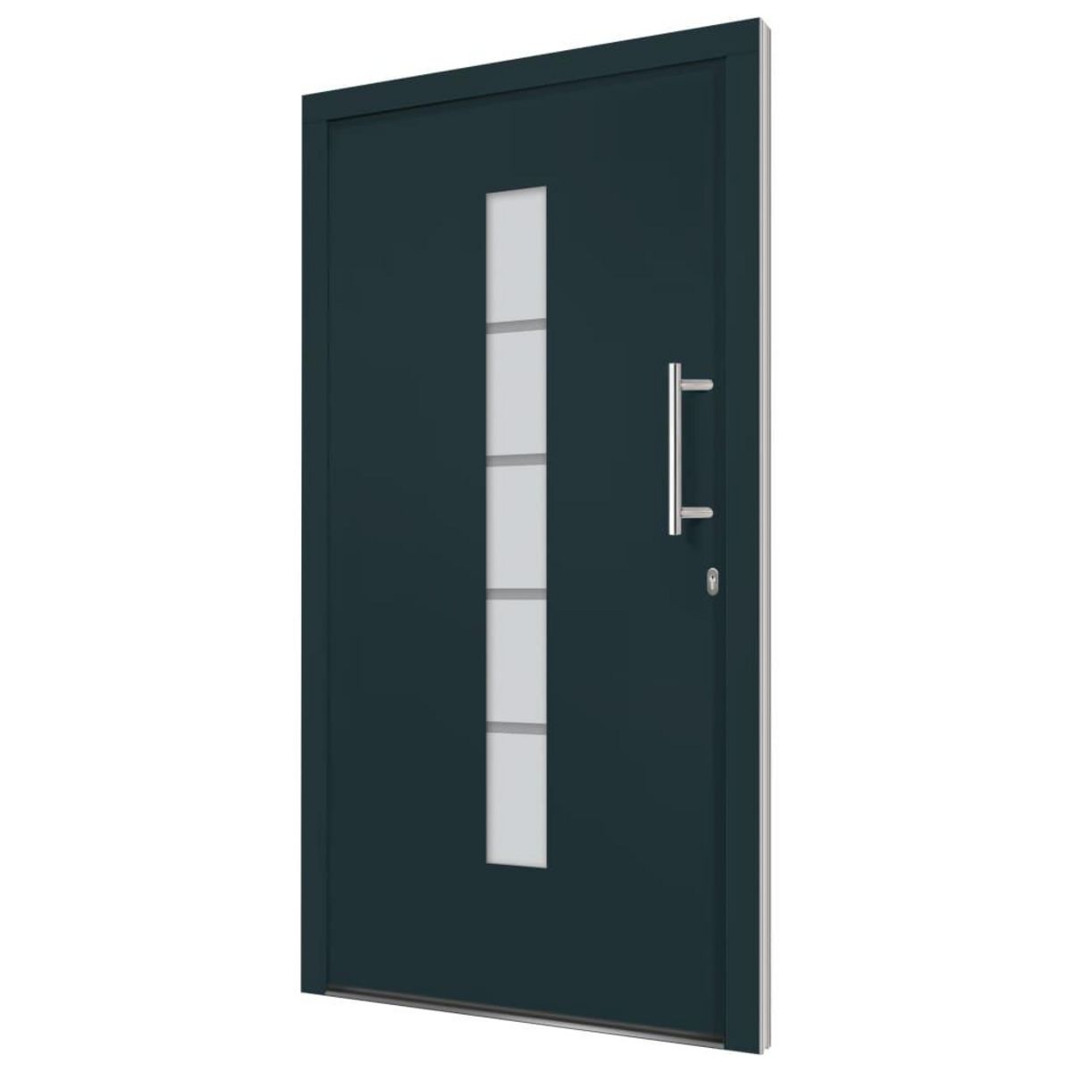 VIDAXL Porte d'entree Aluminium et PVC Anthracite 100x210 cm