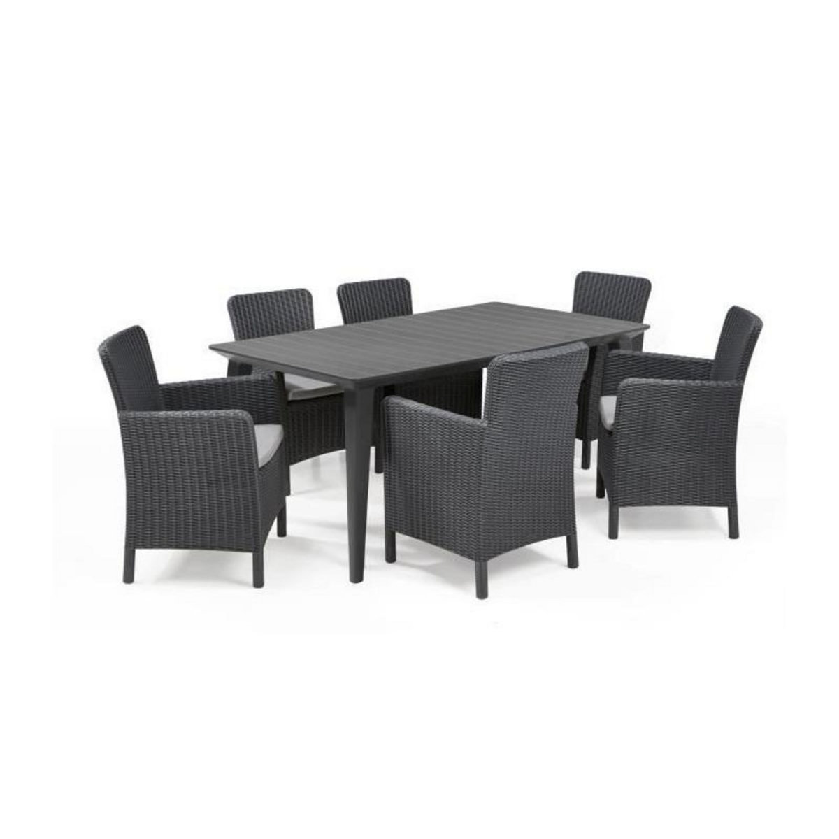 ALLIBERT JARDIN ALLIBERT JARDIN Table Lima 160 6 personnes - Design contemporain - Graphite