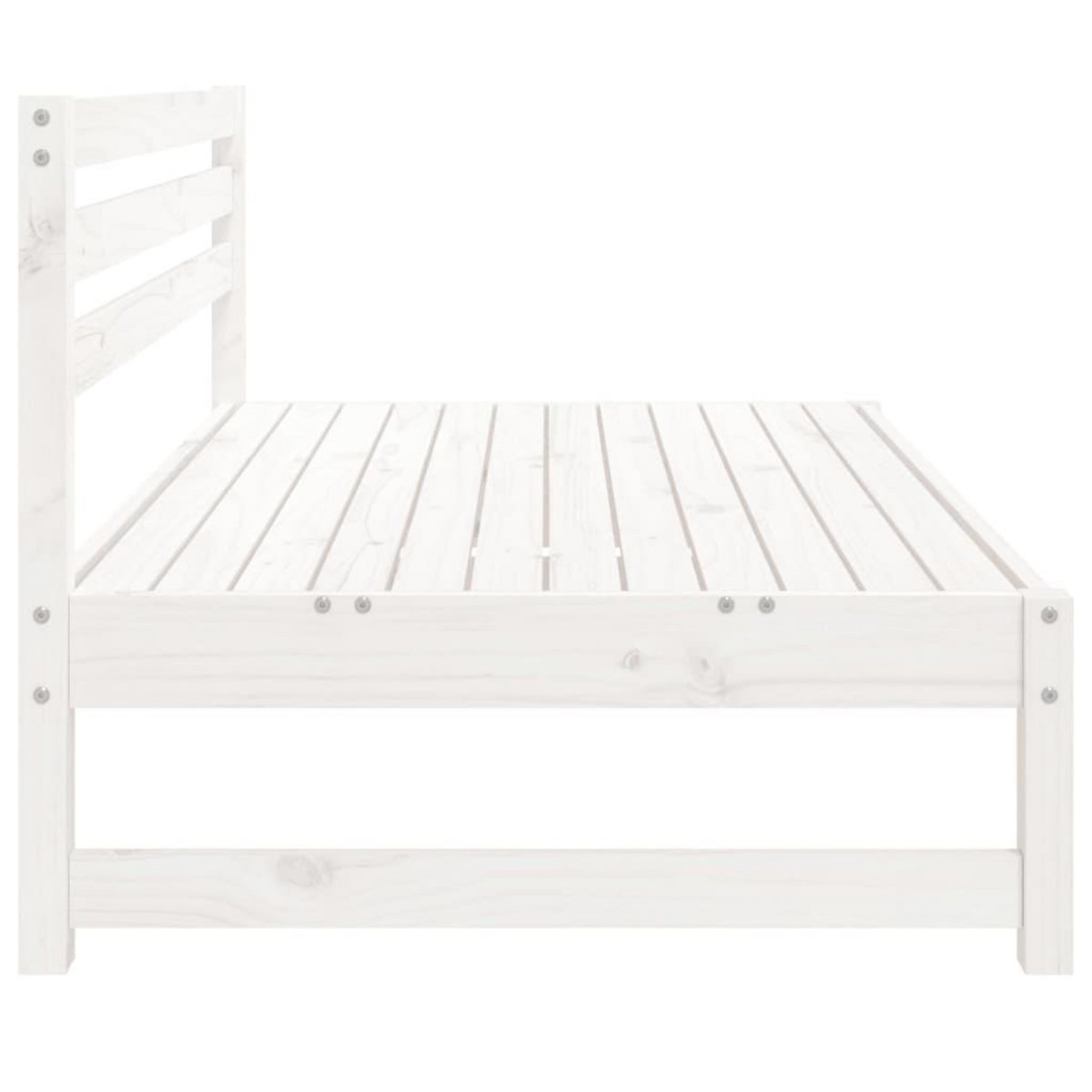 VIDAXL Canape central de jardin blanc 120x80 cm bois de pin massif