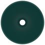 Voir la diapositive 3 : VIDAXL Lavabo rond de salle de bain Vert fonce mat 32,5x14cm Ceramique