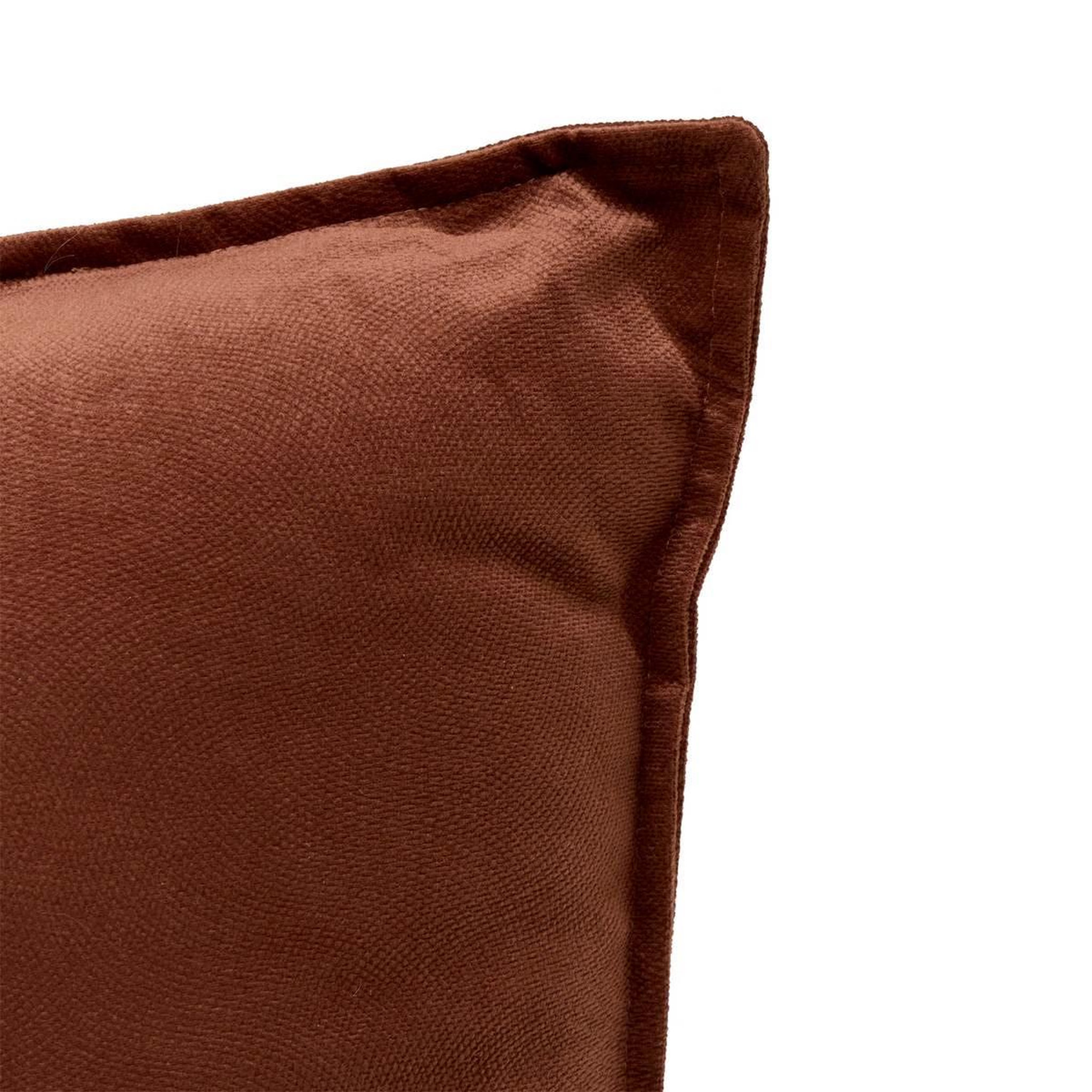Voir la diapositive 2 : ATMOSPHERA Coussin déco uni  lilou  45x45cm marron tonka