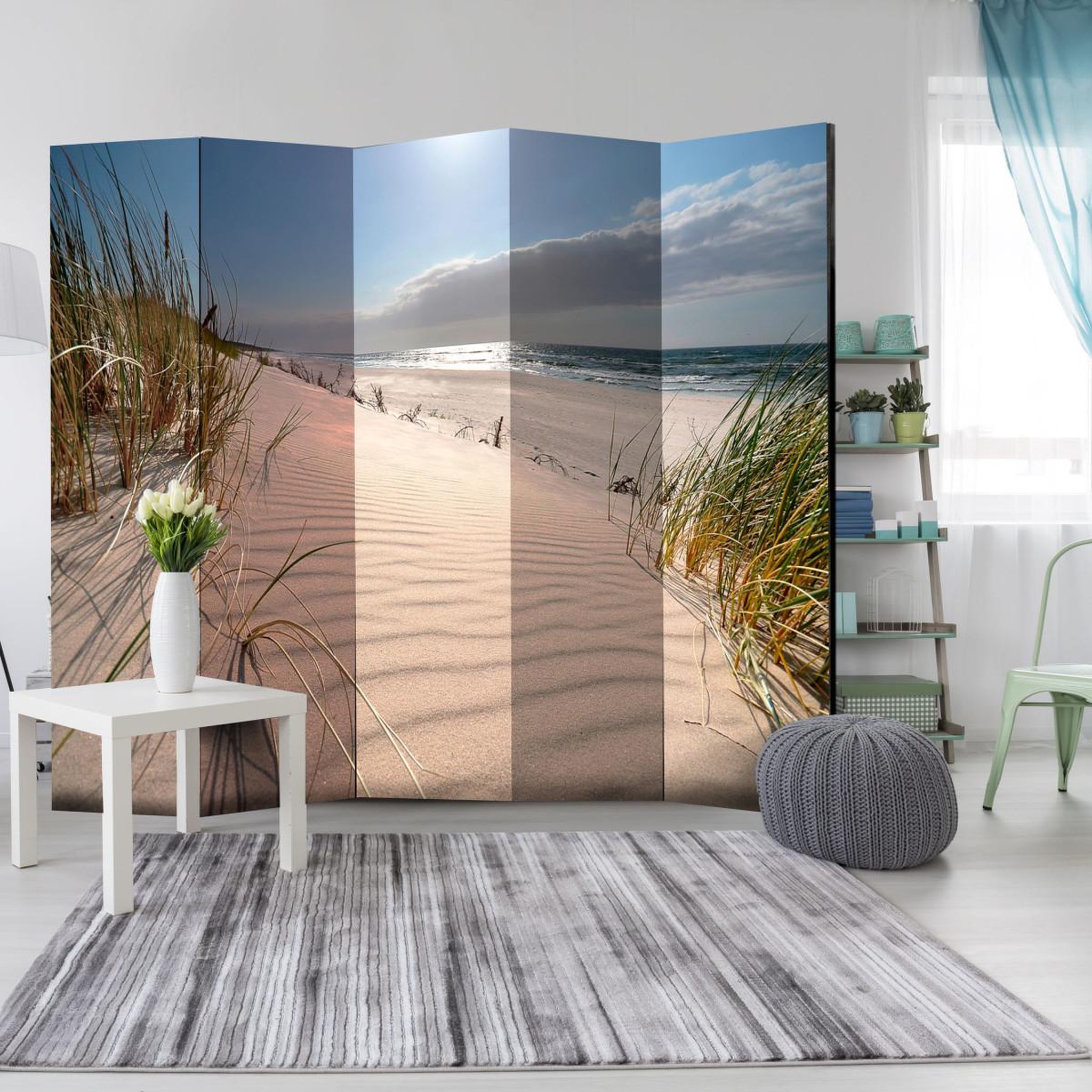 Voir la diapositive 2 : Paris Prix Paravent 5 volets  beach in mrzezyno  172x225cm