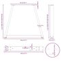 Voir la diapositive 6 : VIDAXL Pieds de table a manger forme de V 2 pcs blanc 28x(42-43,3) cm
