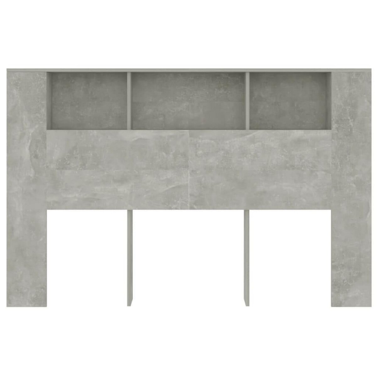 VIDAXL Armoire de tete de lit Gris beton 160x18,5x104,5 cm